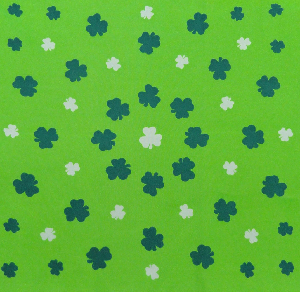 22x22 InchLight Green Shamrock Bandanna
