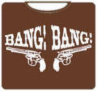 Bang! Bang! Two Guns Mens T-Shirt