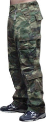BDU Paratrooper Army Cargo Fatigues (Green Woodland Camo)
