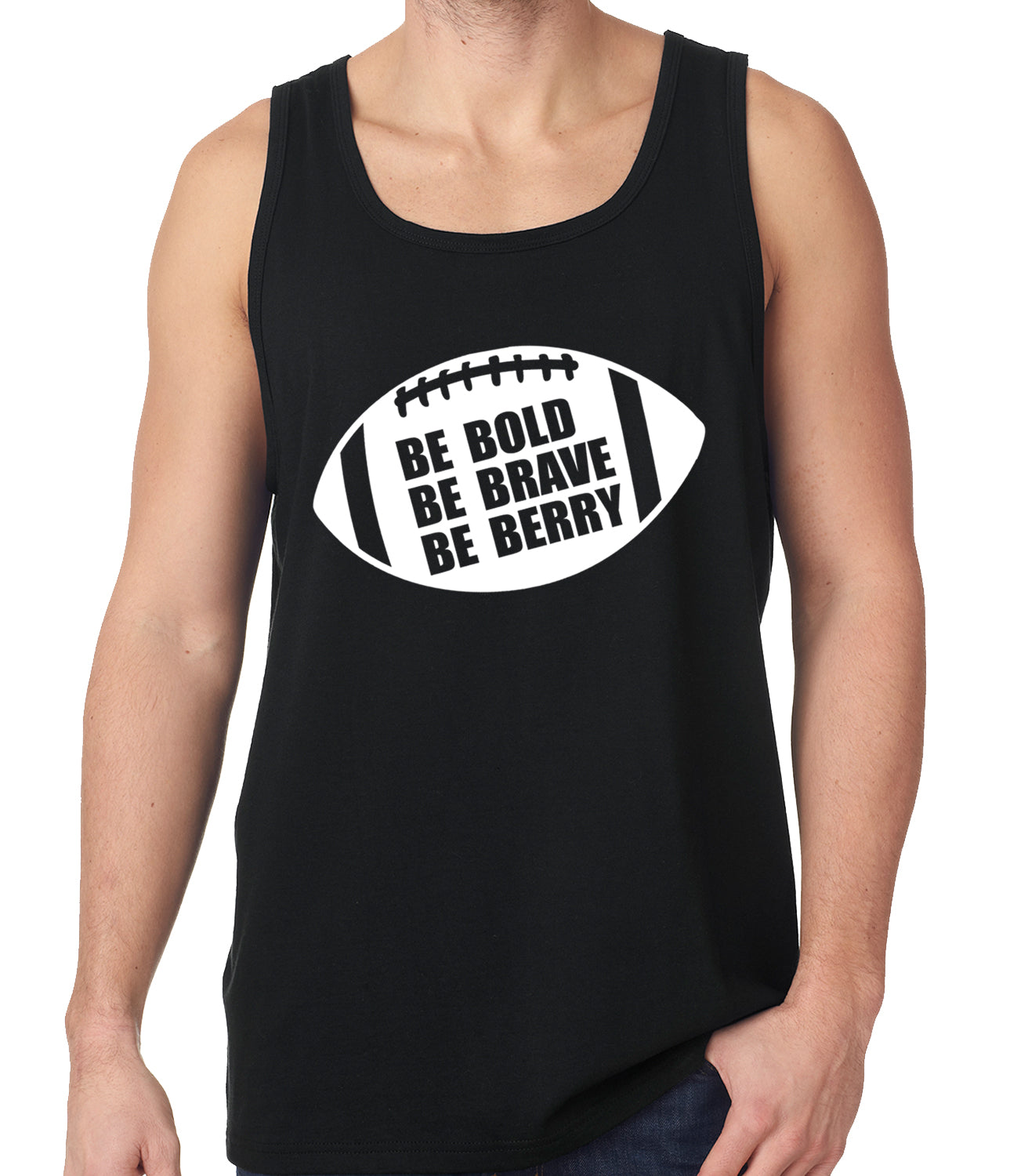 Be Bold, Be Brave, Be Berry Football Tank Top