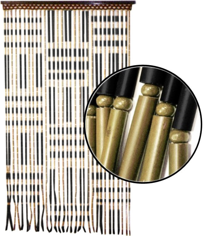 Beaded Curtains - Criss Cross Wooden Door Beads