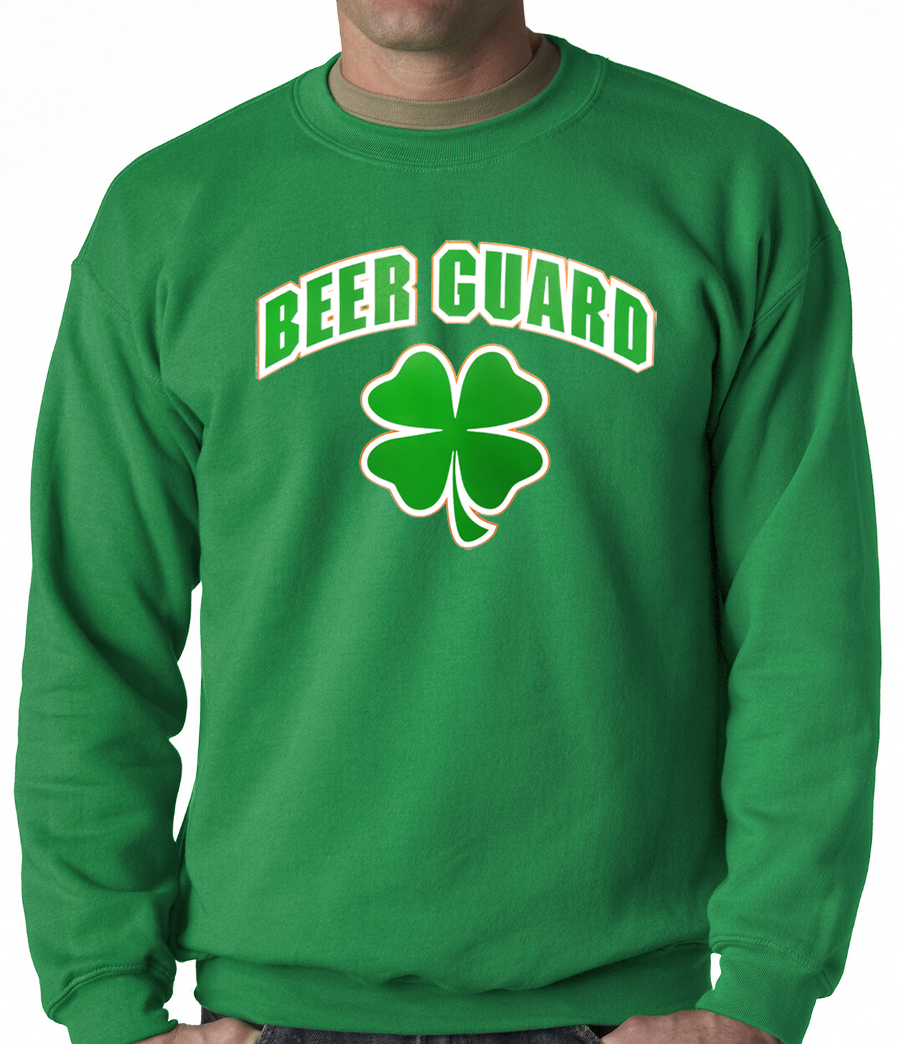 Beer Guard Irish Shamrock St. Patrick's Day Crewneck