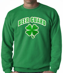 Beer Guard Irish Shamrock St. Patrick's Day Crewneck Kelly Green