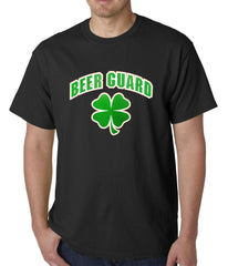 Beer Guard Irish Shamrock St. Patrick's Day Mens T-shirt Black