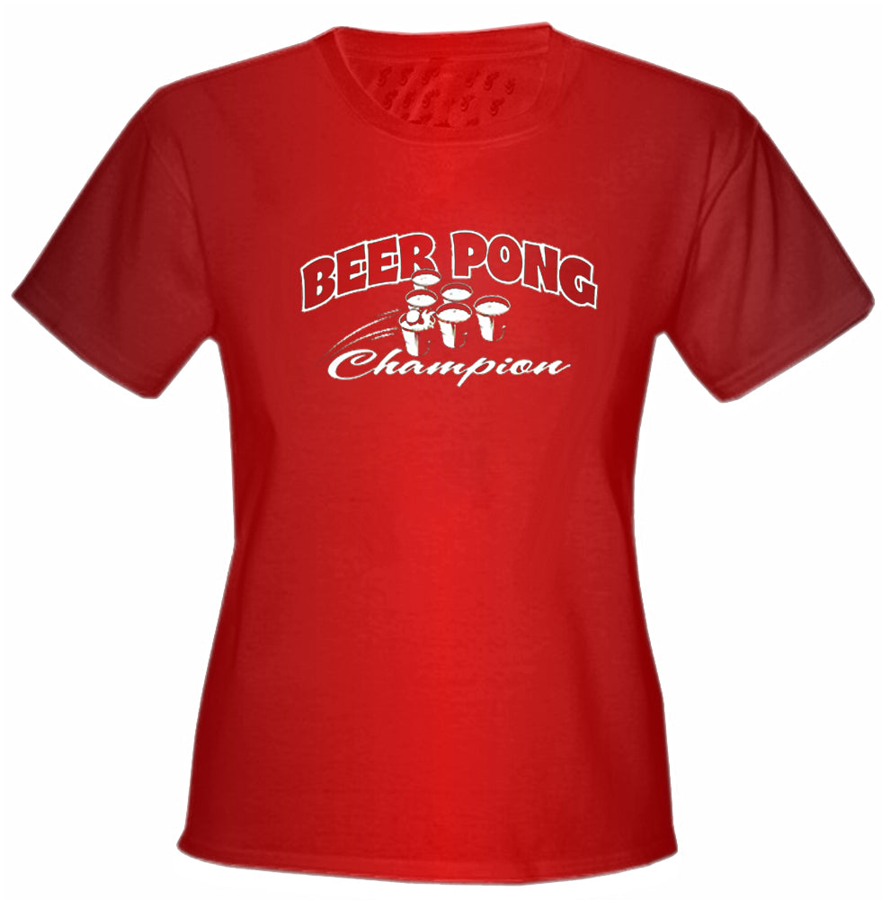 Beer Pong Champ Girls T-Shirt