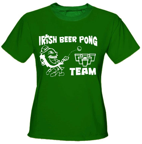 Beer Pong Shirts - Irish Beer Pong Team Girls T-Shirt