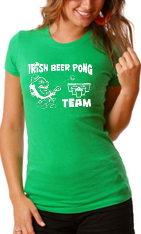 Beer Pong Shirts - Irish Beer Pong Team Girls T-Shirt