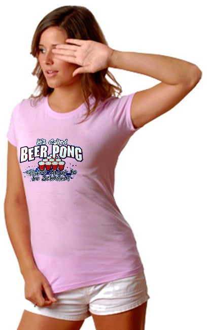 Beer Pong - You're About To Be Schooled Girls T-Shirt