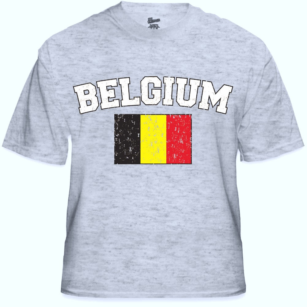 Belgium Vintage Flag International Mens T-Shirt