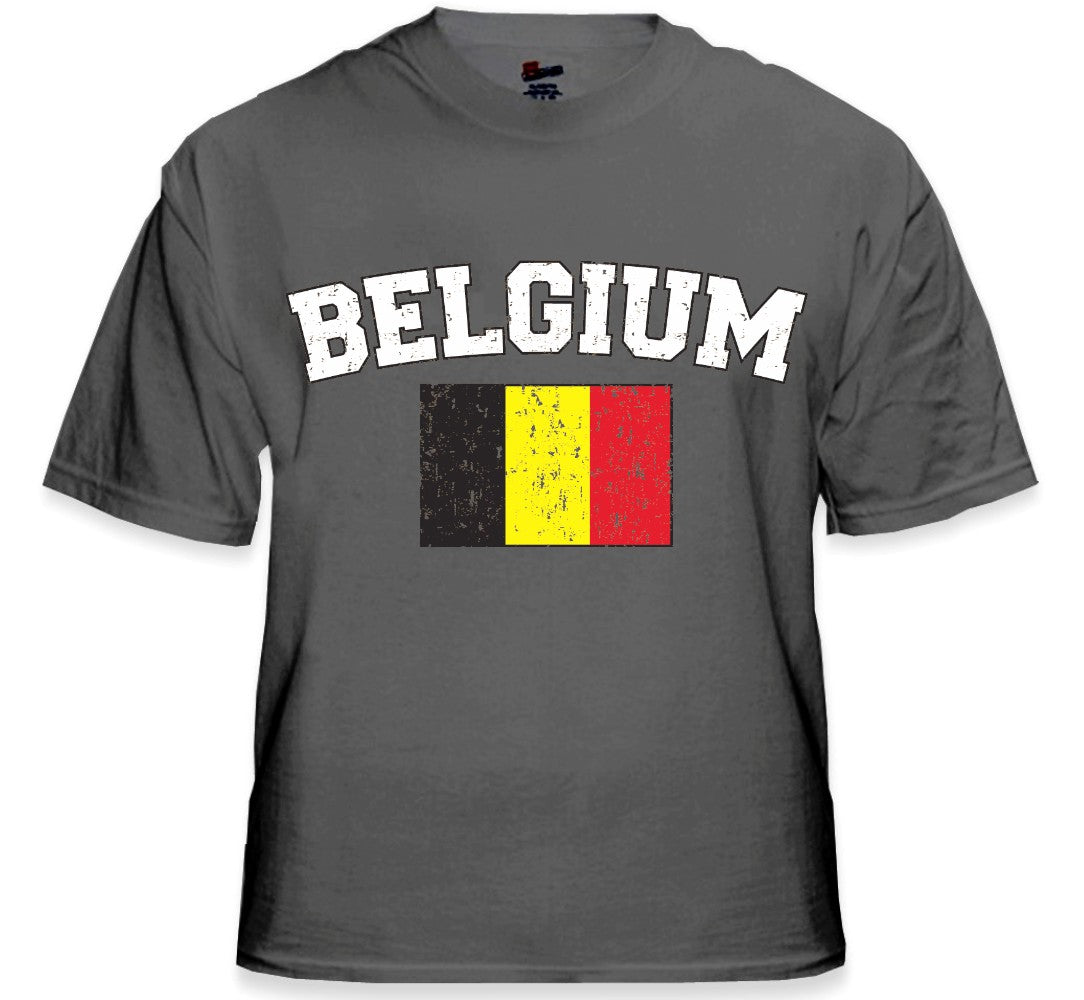 Belgium Vintage Flag International Mens T-Shirt