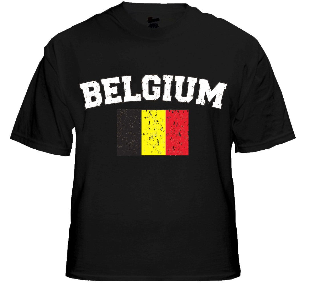Belgium Vintage Flag International Mens T-Shirt