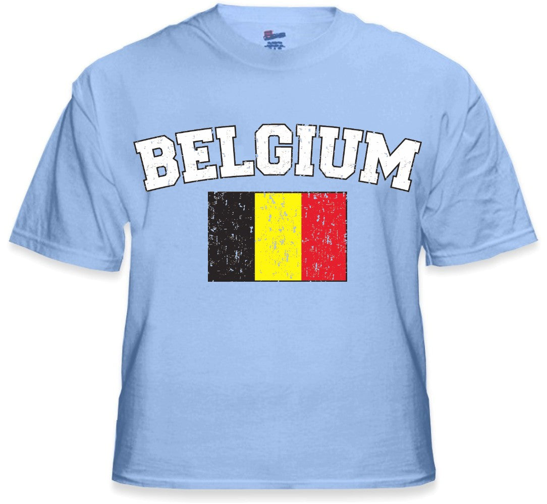 Belgium Vintage Flag International Mens T-Shirt
