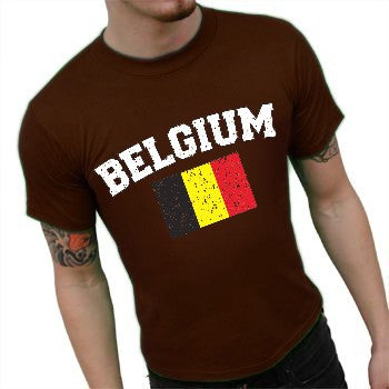 Belgium Vintage Flag International Mens T-Shirt