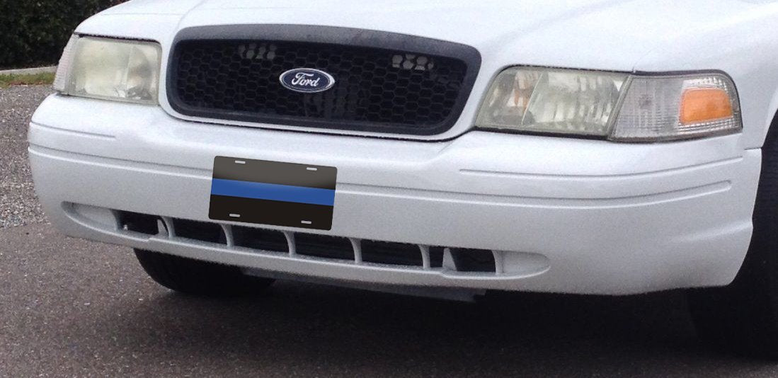 Bewild Brand Thin Blue Line License Plate