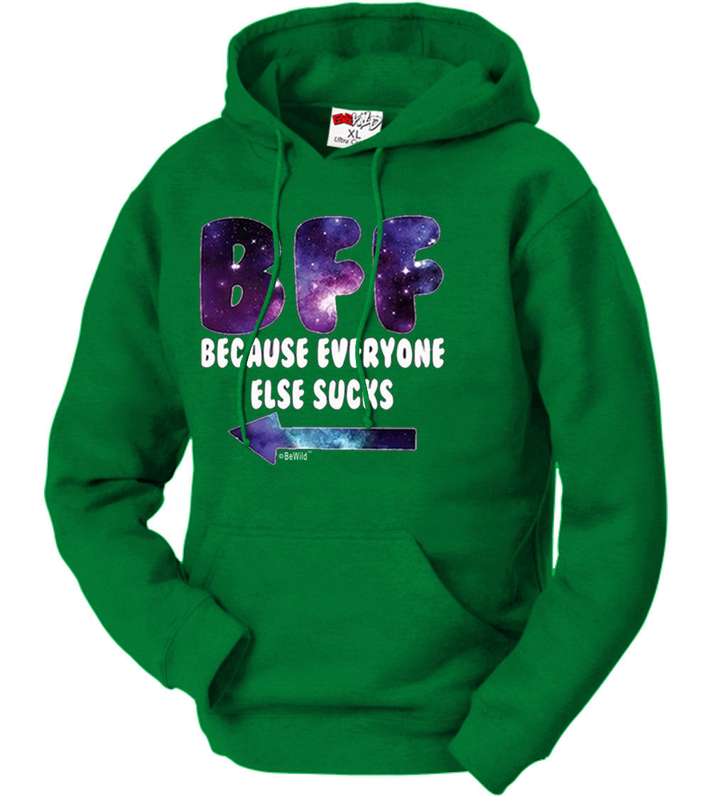 BFF - Galaxy - Everyone Else Sucks (Arrow Left) Adult Hoodie