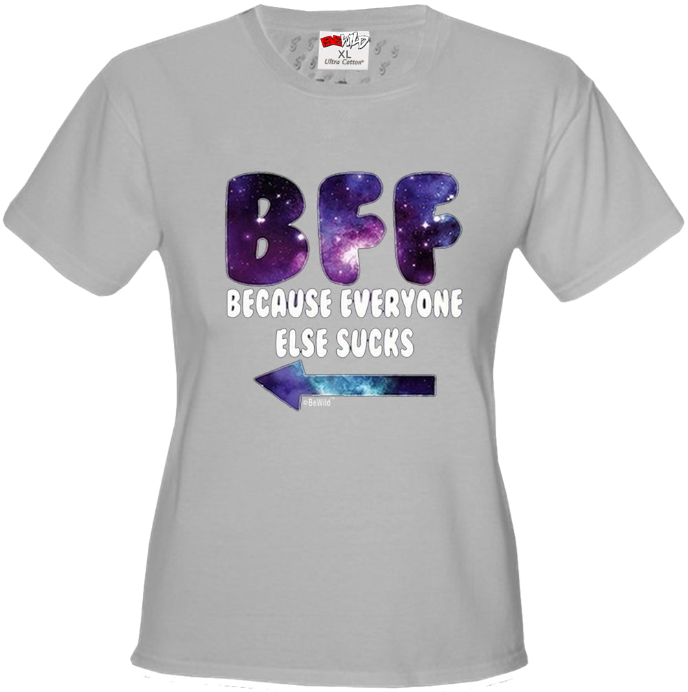 BFF - Galaxy - Everyone Else Sucks (Arrow Left) Girl's T-Shirt