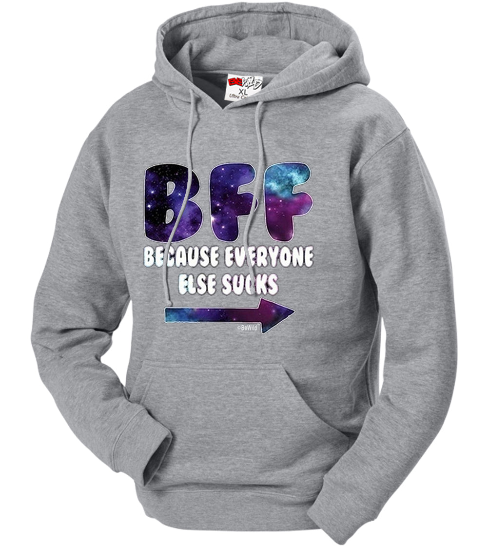 BFF - Galaxy - Everyone Else Sucks (Arrow Right) Adult Hoodie