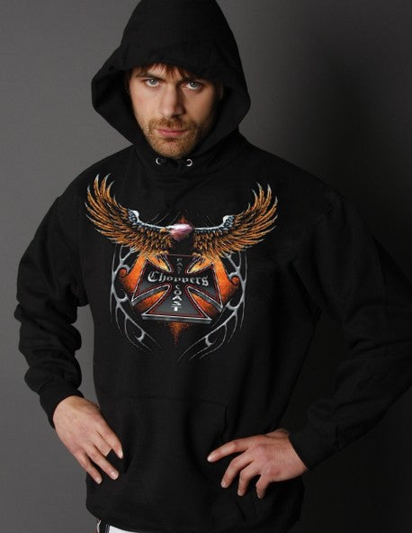 Biker Hoodies - "Eagle Chopper" Biker Hoodie