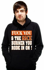 Hoodies - "Fu*k Rice Burners" Biker Hoodie