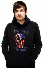 Hoodies - "Live Free or Die American Biker" Biker Hoodie