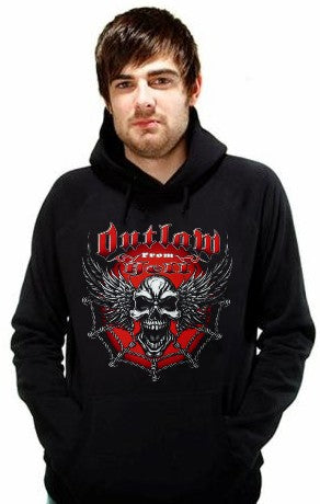 Hoodies - "Outlaw From Hell" Biker Hoodie