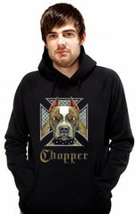 Hoodies - "Pit Bull Chopper" Biker Hoodie