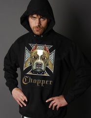 Biker Hoodies - "Pit Bull Chopper" Hoodie