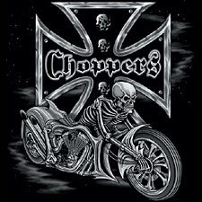 Biker Shirts - "Chopper Skeleton Bike" Biker Shirt
