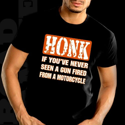 Biker Shirts - "Gun Fired From a Motorcycle" Biker Shirt