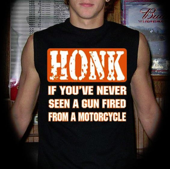 Biker Shirts - "Gun Fired From a Motorcycle" Biker Shirt
