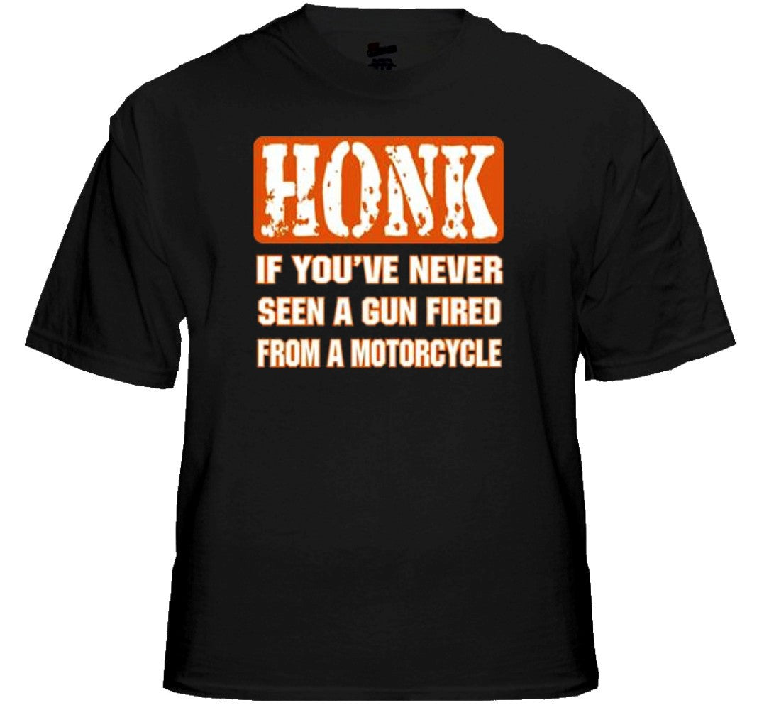 Biker Shirts - "Gun Fired From a Motorcycle" Biker Shirt