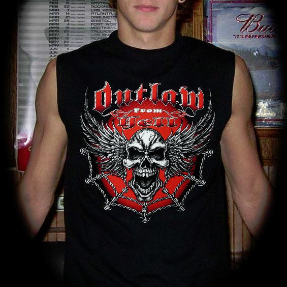 Biker Shirts - "Outlaw From Hell" Biker Shirt