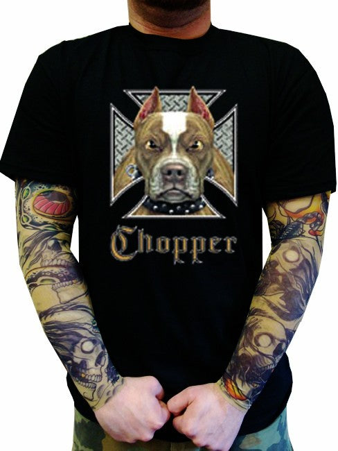 Biker Shirts - "Pit Bull Chopper" Biker Shirt
