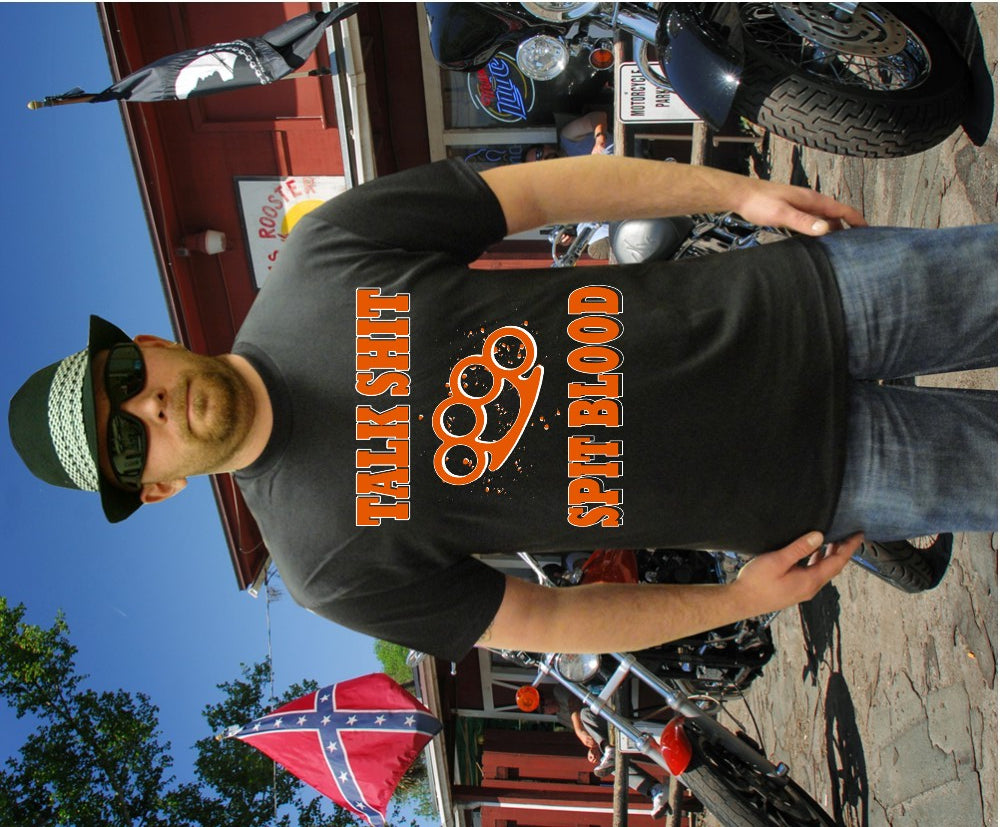 Biker Shirts - "Talk Shit Spit Blood" Biker Shirt