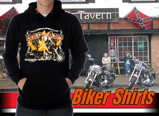 "Bad Ass Biker Babe" Biker Hoodie