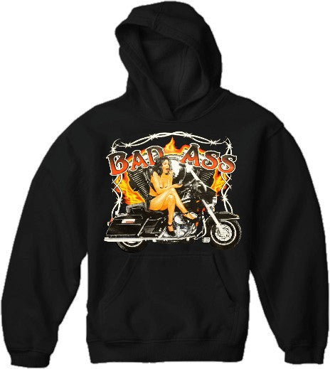 "Bad Ass Biker Babe" Biker Hoodie