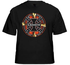 Biker T-Shirts - "Chopper Life Shield" Biker Shirt