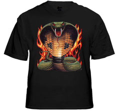 Biker T-Shirts - "Cobra in Flames" Biker Shirt