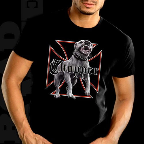Biker T-Shirts - "Nasty Chopper Dog" Biker Shirt Man