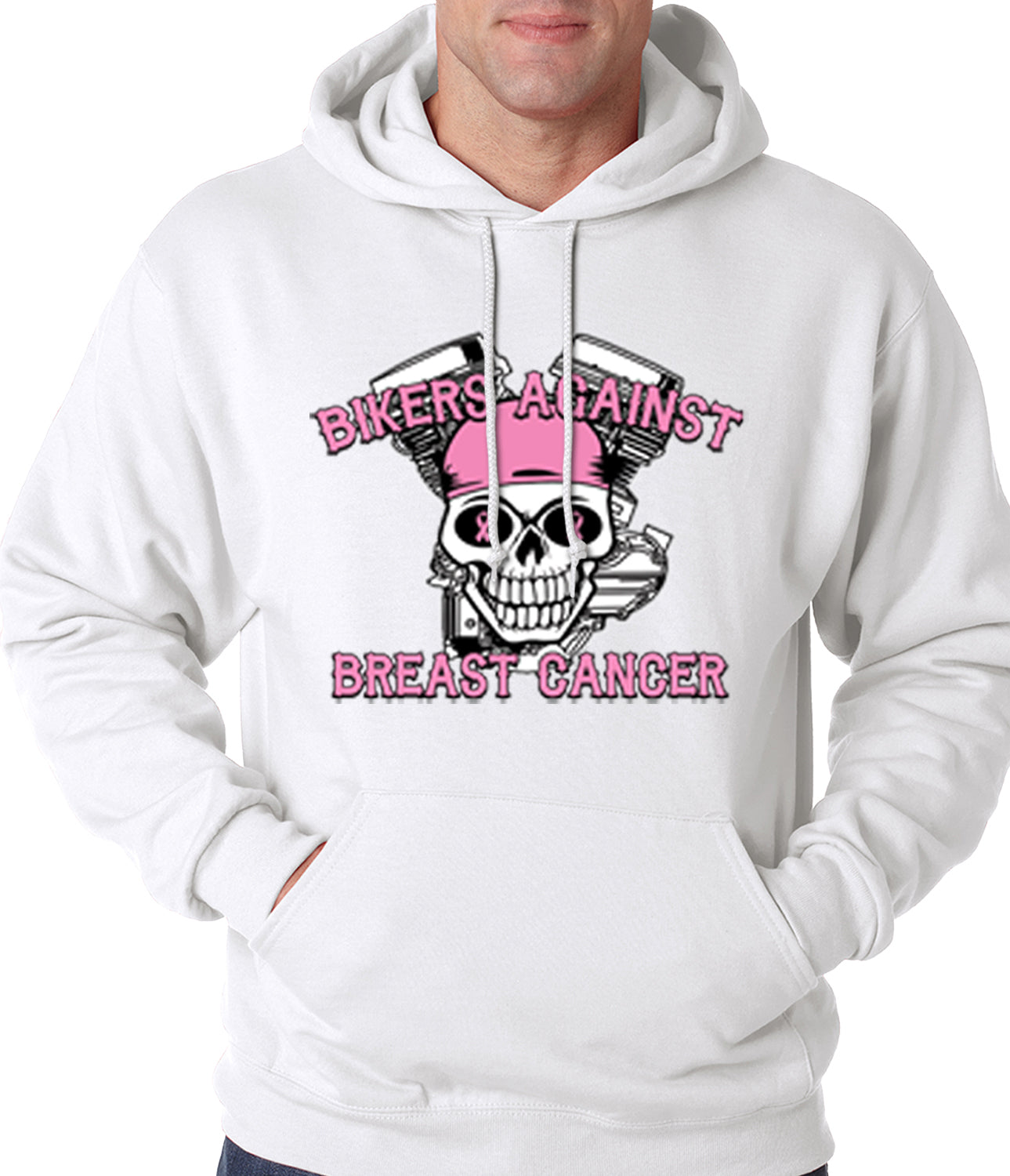 Bikers Against Breast Cancer Hoodie White