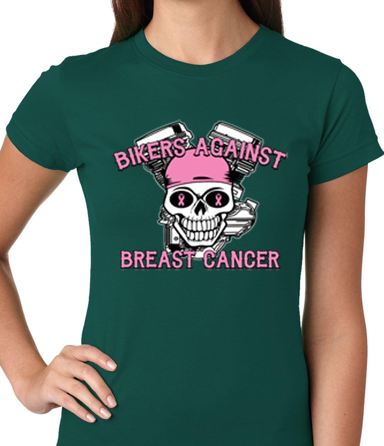 Bikers Against Breast Cancer Ladies T-shirt