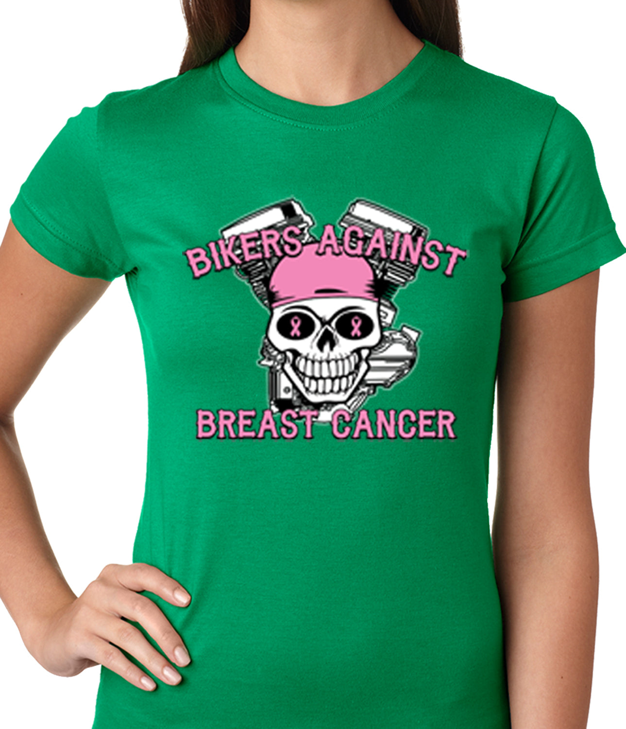 Bikers Against Breast Cancer Ladies T-shirt