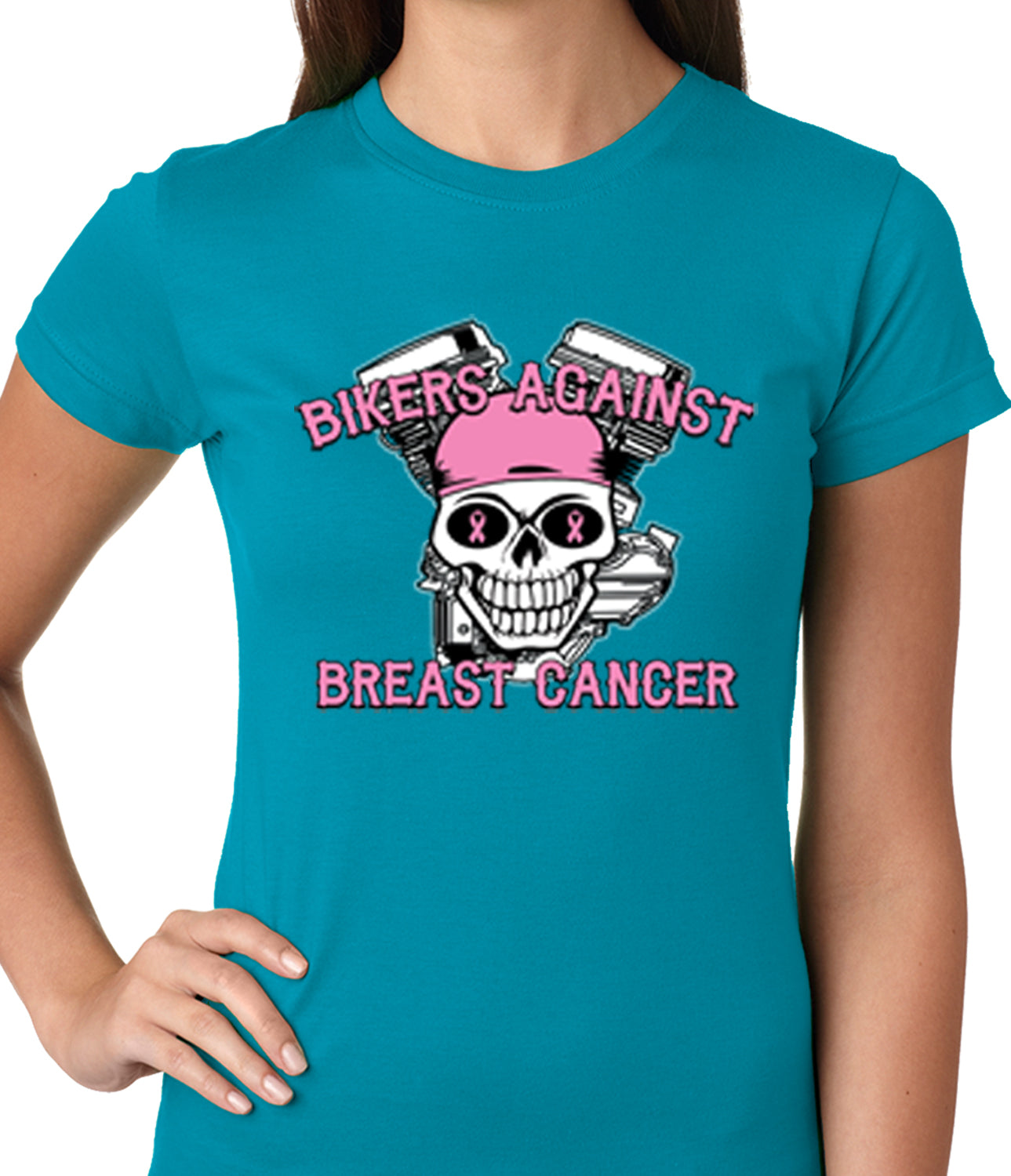 Bikers Against Breast Cancer Ladies T-shirt