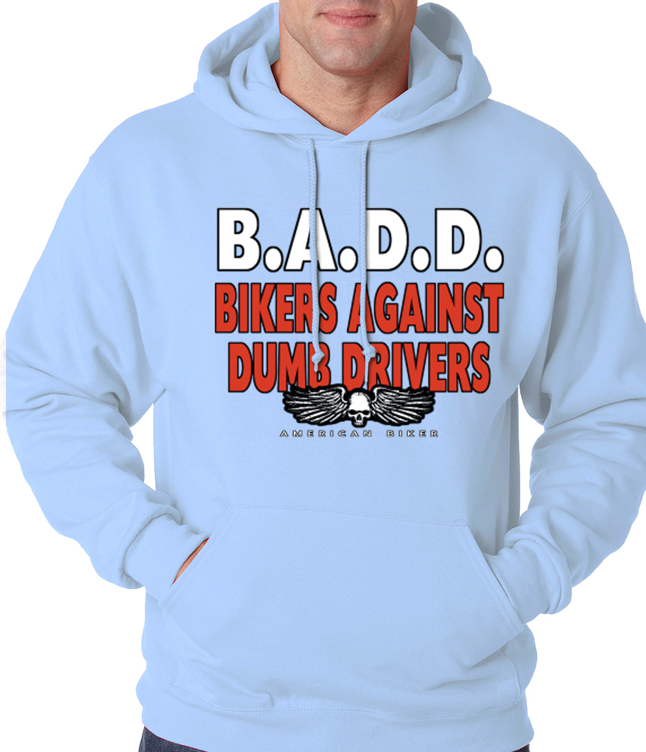 Bikers Against Dumb Drivers Hoodie Light Blue