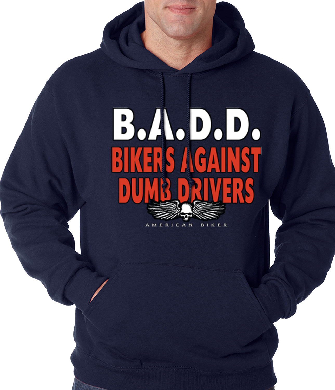Bikers Against Dumb Drivers Hoodie Navy Blue