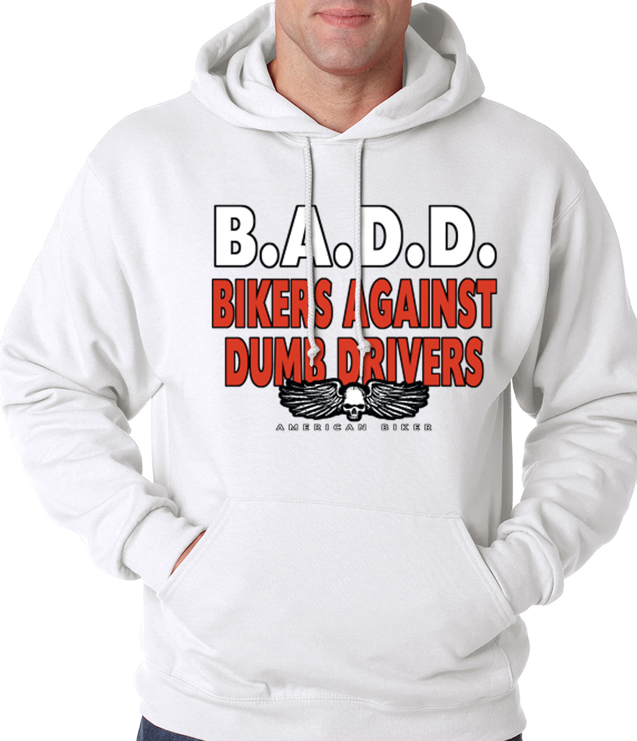 Bikers Against Dumb Drivers Hoodie White