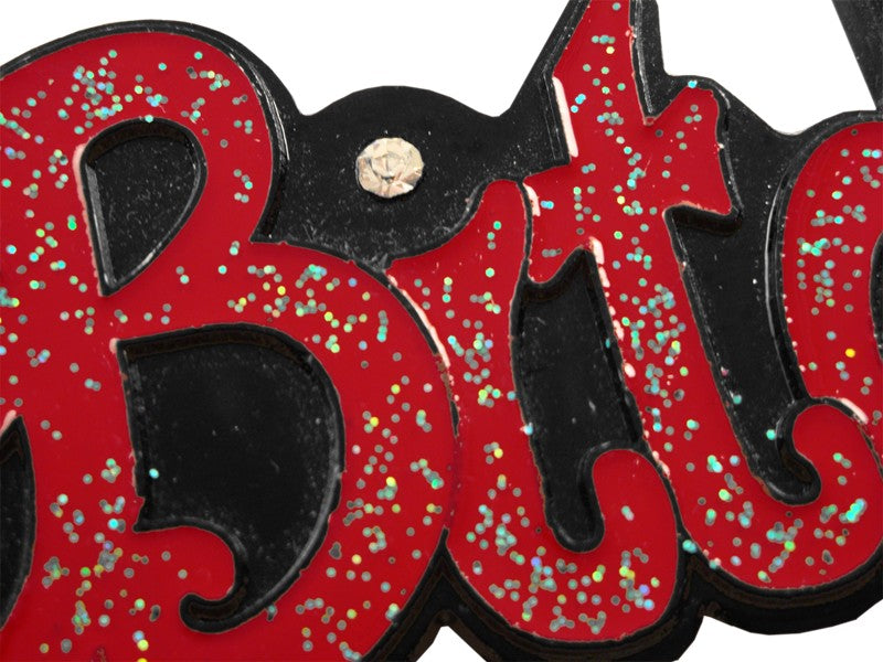 Bitch Glitter Rhinestone Belt Buckle With FREE Leather Belt