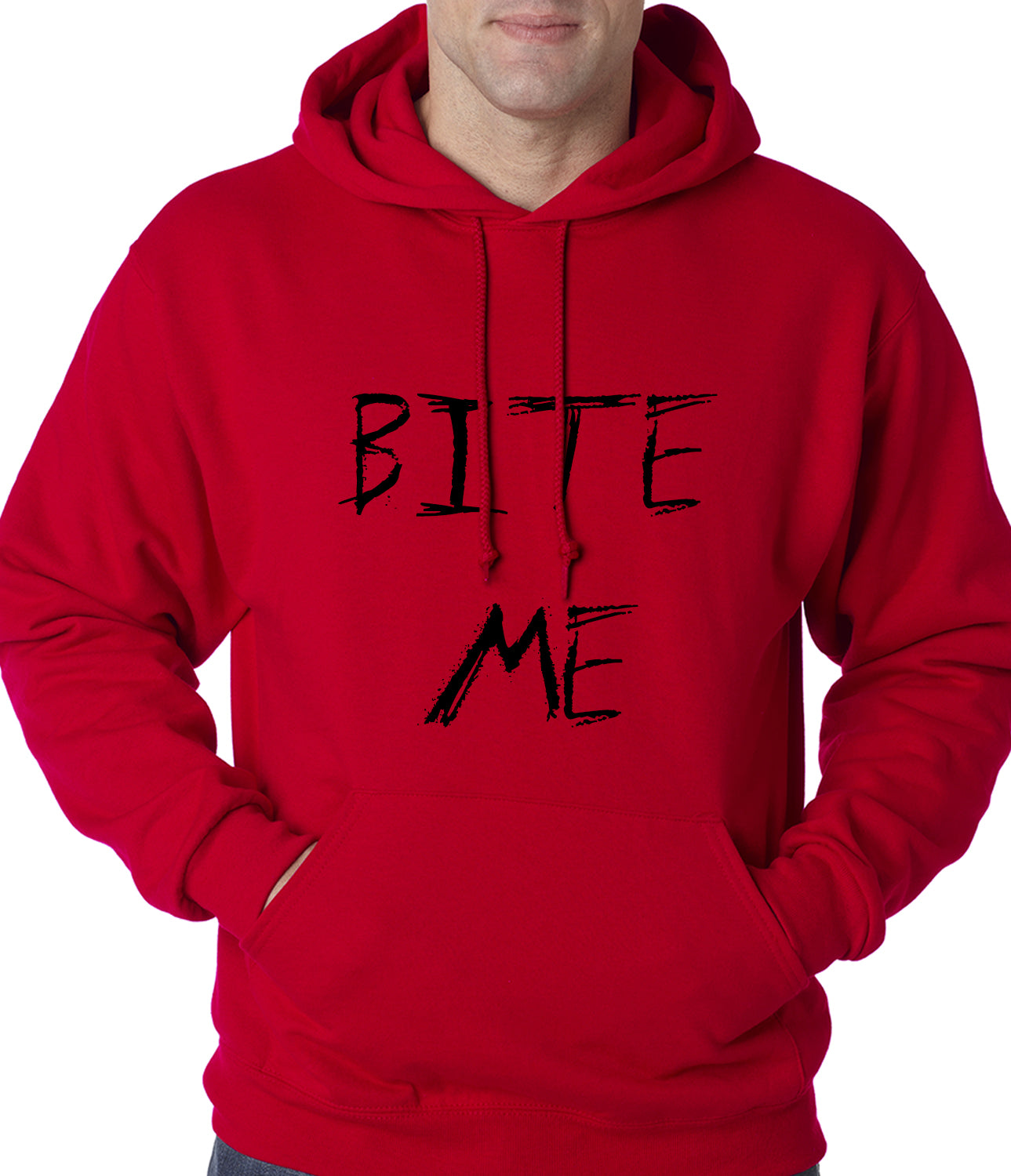Bite Me Zombie and Vampire Lovers Adult Hoodie