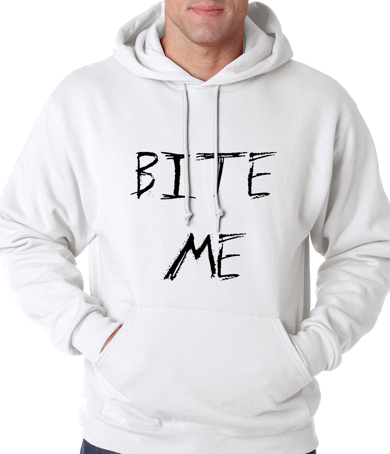 Bite Me Zombie and Vampire Lovers Adult Hoodie