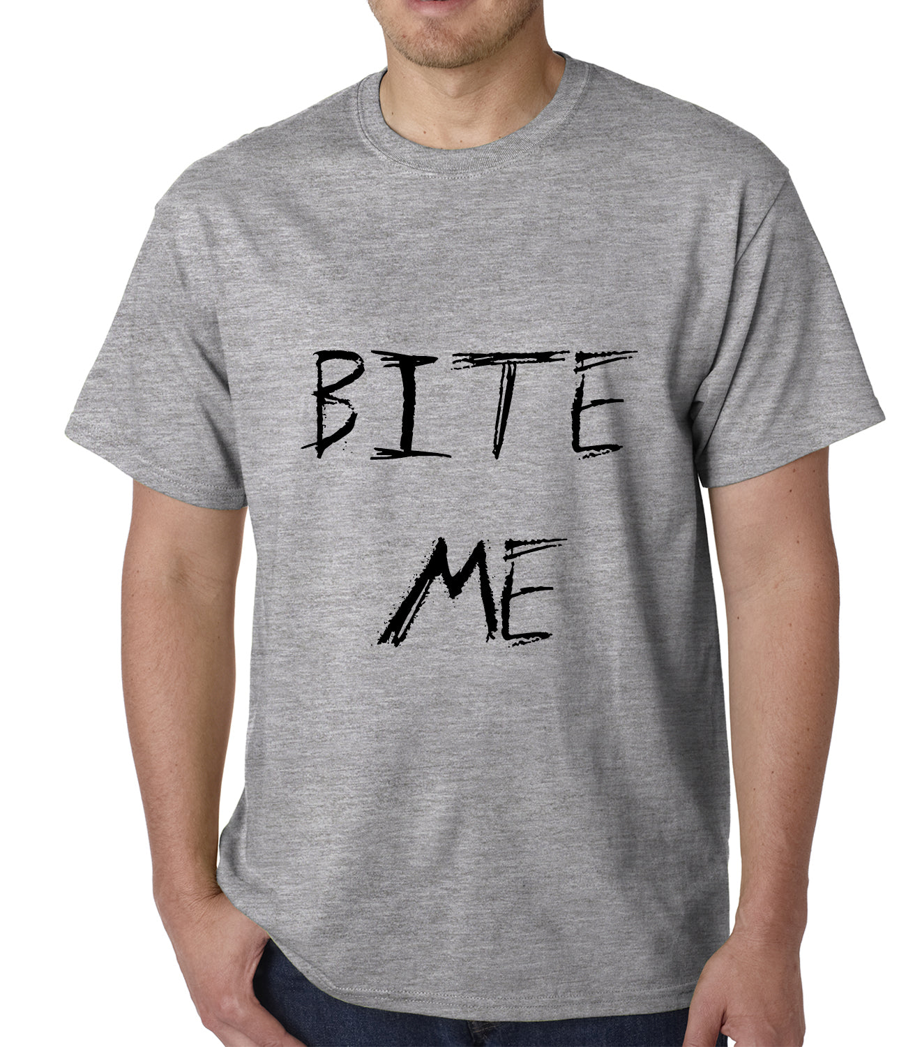 Bite Me Zombie and Vampire Lovers Mens T-shirt